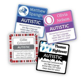 Personalized Autistic Alert  Labels 