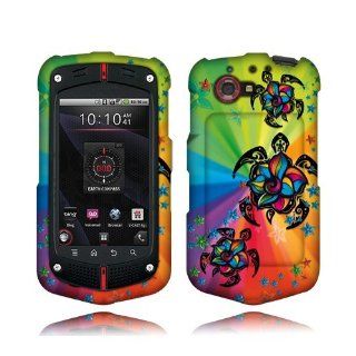 Casio G'z0ne Commando 811 Colorful Turtle Rubberized Cover Cell Phones & Accessories