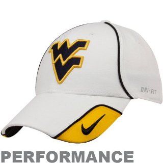 Nike West Virginia Mountaineers White Pro Combat Rivalry Coaches Performance Adjustable Hat  Football Apparel  Sports & Outdoors