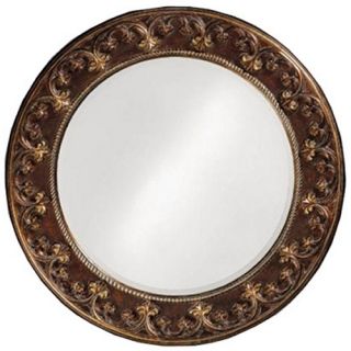 French Brown Crescent Mirror   42 diam. in.   Wall Mirrors