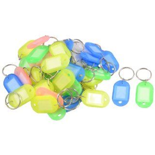 Como 50 Pcs Assorted Color Keys ID Labels Tags Split Ring Key Rings  Sports Related Key Chains  Sports & Outdoors