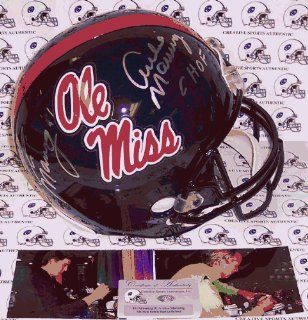 Eli Manning Autographed Helmet   Archie /   Full Size Riddell   Ole Miss Rebels  Sports Related Collectibles  Sports & Outdoors