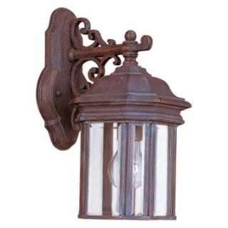 Sea Gull Hill Gate Outdoor Hanging Wall Lantern   13.5H in. Textured Rust   Outdoor Wall Lights