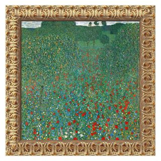 Field of Poppies (Campo di Papaveri) Canvas Wall Art by Gustav Klimt   20W x 20H in.   Framed Wall Art