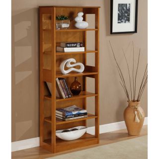 Ameriwood 6 Shelf Open Wood Bookcase   Maple   Bookcases