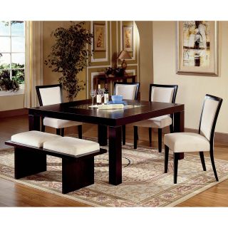 Steve Silver Movado 6 Piece Dining Table Set with Bench   Dining Table Sets