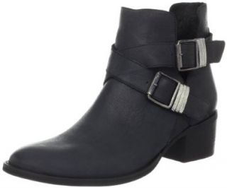 Steve Madden Women's Grizzz Ankle Boot, Black Leather, 5 M US Shoes