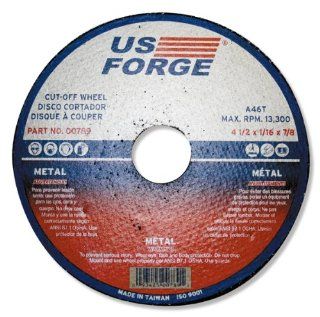 US Forge 789 Cut Off Wheel 4 1/2 Inch by 1/16 Inch 7/8 Inch Arbor   Power Sander Accessories  