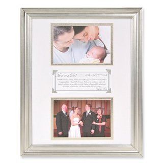 Walking with Me Son to Parents Double 6x4 Silver Finish Photo Frame Jewelry