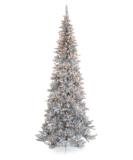 Narrow Silver Ashley   Clear   Christmas Trees