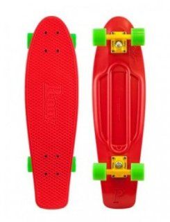 Penny NICKEL Skateboard RED/YELLOW/GREEN RASTA Plastic Molded Cruiser 27  Standard Skateboards  Sports & Outdoors