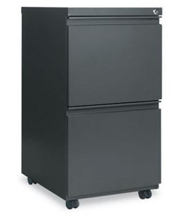 Alera Mobile 2 Drawer Pedestal File with Casters and Full Length Pull   File Cabinets