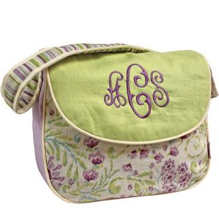 Hoohobbers Lovely Lilac Messenger Diaper Bag with Optional Personalization   Designer Diaper Bags