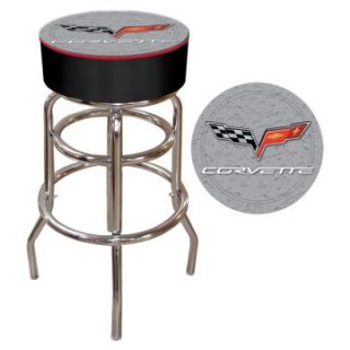 Corvette C6 30 in. Padded Backless Swivel Bar Stool   Bistro Chairs