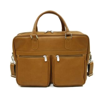 Piel Leather Checkpoint Friendly Brief/ Overnighter   Saddle   Computer Laptop Bags