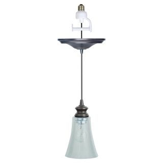 Worth Home Products Instant Pendant Light with Clear Glass Shade   Brushed Bronze   Pendant Lighting