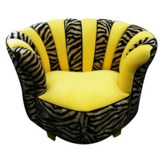 Newco Kids Sweetheart Tween Chair   Brown Zebra/Yellow/Black   Specialty Chairs