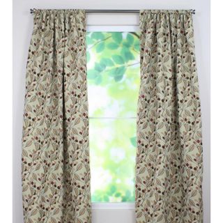 Laurel Bloodstone Rod Pocket Curtain Panel   Curtains