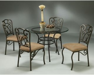 Pastel Wilton 5 piece Glass Top Dining Table Set   Dining Table Sets