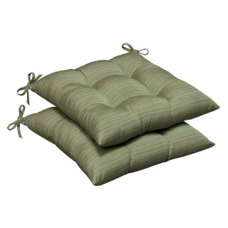 Pillow Perfect Sunbrella Solid Outdoor Tufted Seat Cushion   19 x 18.5 x 5 in.   Set of 2   Outdoor Cushions