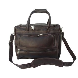 Piel Leather Small Computer Carry All Bag   Chocolate   Luggage