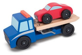 Melissa and Doug Flatbed Tow Truck Playset   Playsets
