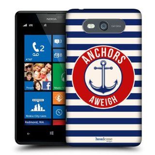Head Case Designs Anchors Aweigh Nautical Prints Hard Back Case Cover For Nokia Lumia 820 Cell Phones & Accessories
