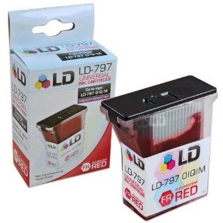 LD © Compatible Replacement for Pitney Bowes Fluorescent Red 797 Q inkjet cartridge for the MailStation 2. Electronics