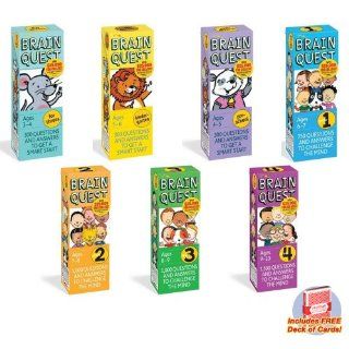 Ultimate Brain Quest Combo  Includes for threes, preschool, kindergarten and grades 1 4 with free deck of standard playing cards Toys & Games
