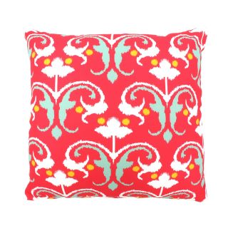 Divine Designs Ikat Outdoor Pillow   20L x 20W in.   Pink   Outdoor Pillows