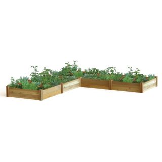 Gronomics L Shaped Modular Raised Garden Bed   Planters