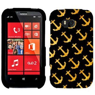 Nokia Lumia 822 Gold Anchors Phone Case Cover Cell Phones & Accessories