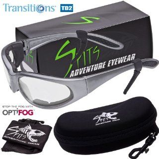 Spits COHO Transitions "ADAPTIVE IV" Sunglasses   Foam Padded   GREY Frame   Clear to Grey Photochromic Lens Sports & Outdoors