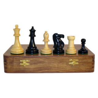 Black Old English Boxed Chess Pieces   Chess Pieces