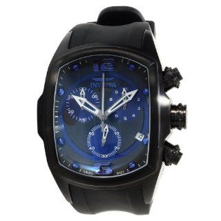 Invicta Lupah Chronograph Blue Dial Black Polyurethane Band Mens Watch 14016 at  Men's Watch store.