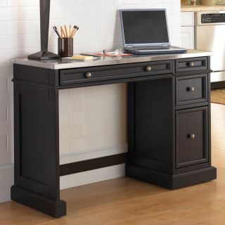 Home Styles Traditions Black Utility Desk with Stainless Steel Top   Desks