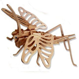 3 D Wooden Puzzle   Grasshopper  Affordable Gift for your Little One Item #DCHI WPZ E027 Toys & Games