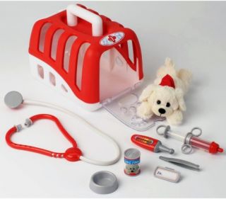 Theo Klein Vet Transport Crate with Dog   Playsets