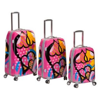 Rockland 3 Piece Vision Polycarbonate/ABS Luggage Set   Love   Luggage Sets