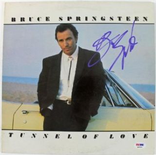 BRUCE SPRINGSTEEN TUNNEL OF LOVE SIGNED ALBUM COVER W/ VINYL PSA/DNA #Q02554 Entertainment Collectibles