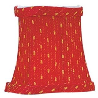 Livex S241 Bell Clip Chandelier Shade in Red/Gold   Lamp Shades
