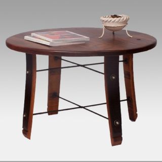 2 Day Designs Reclaimed Wine2Night Round Stave Coffee Table   Coffee Tables