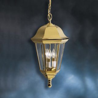 Kichler Grove Mill 9889PB Outdoor Ceiling   11.5 in.   Polished Brass   Outdoor Hanging Lights
