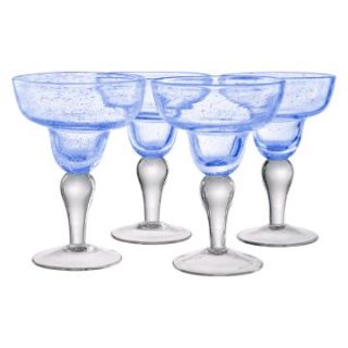 Artland Inc. Iris Light Blue Margarita Glasses   Set of 4   Stemware