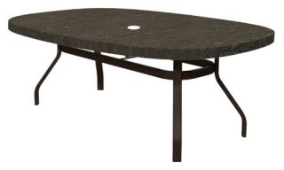 Homecrest Sandstone Oval Patio Dining Table   Patio Tables