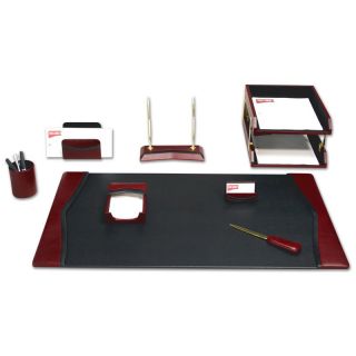 Dacasso Brescia Leather 9 Piece Desk Set   Desk Sets