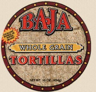 Baja Whole Grain Flour Tortillas, Buy TWELVE Packages and SAVE, Each Package are 16 Oz (Pack of 12)  Tortillas Burrito  Grocery & Gourmet Food