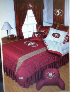 San Francisco 49ers QUEEN Size 14 Pc Bedding Set (Comforter, Sheet Set, 2 Pillow Cases, 2 Shams, Bedskirt, Valance/Drape Set & Matching Wall Hanging)   SAVE BIG ON BUNDLING 