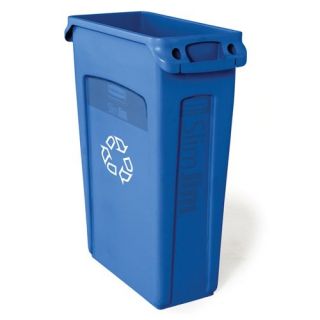 Rubbermaid Slim Jim 23 Gallon Blue Recycling Bin   4 Pack   Recycling Bins
