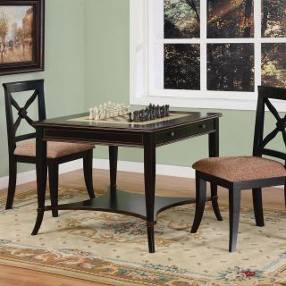 Masterpiece Antique Black Game Table Set   Backgammon Tables